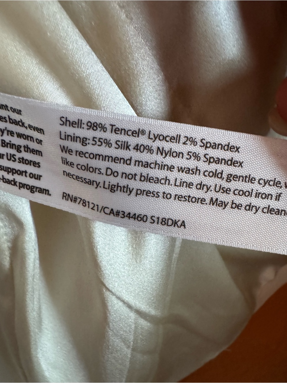 Eileen Fisher Tencel Silk Lined Long Jacket Ivory Medium 3/4 Sleeve - Picture 4 of 7